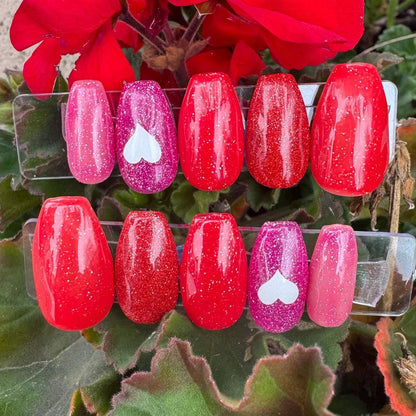 Valentine's Red & Pink | Love Series | Press-On Nail Set