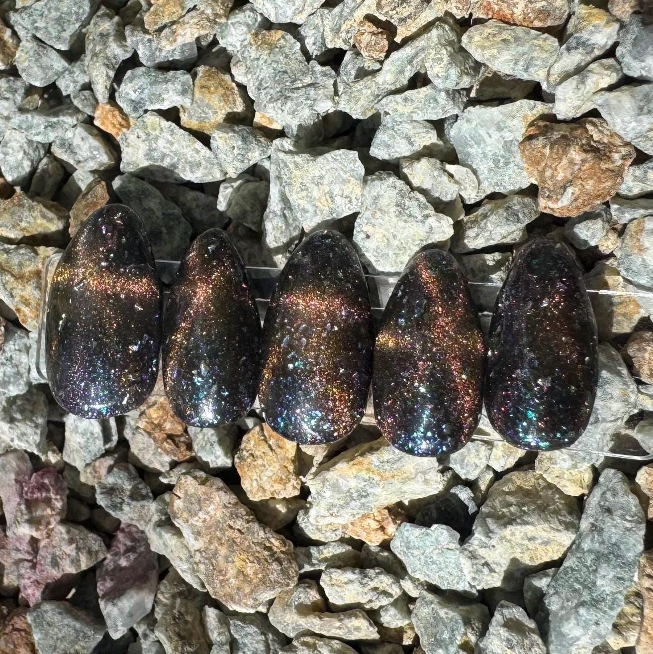 Galaxy Cat Eye | Abstract Series | Press-On Nail Set
