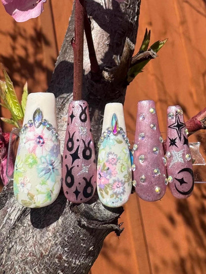 Taurus + Diamond | Zodiac Series | Press-On Nail Set