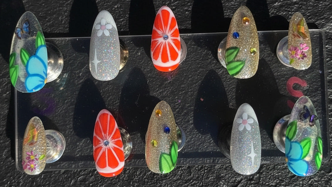 Juicy Orange Blossom | Summer Series | Press-On Nail Set