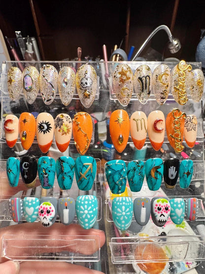Scorpio + Opal | Zodiac Series | Press-On Nail Set