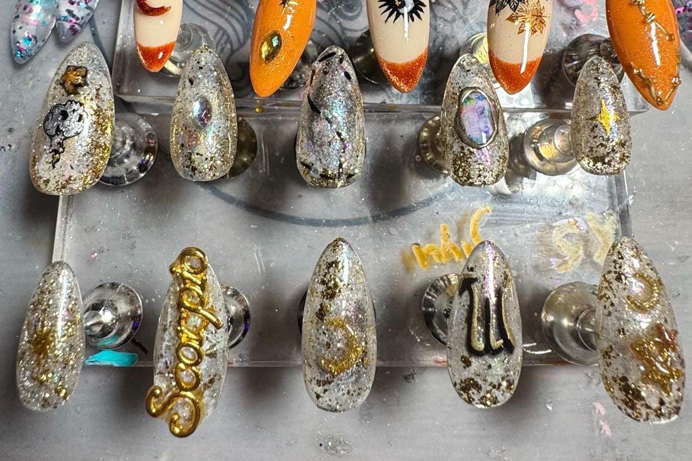Scorpio + Opal | Zodiac Series | Press-On Nail Set