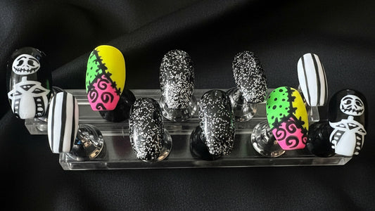 Jack & Sally | Halloween Series | Press-On Nail Set