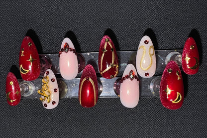 Leo + Ruby | Zodiac Series | Press-On Nail Set