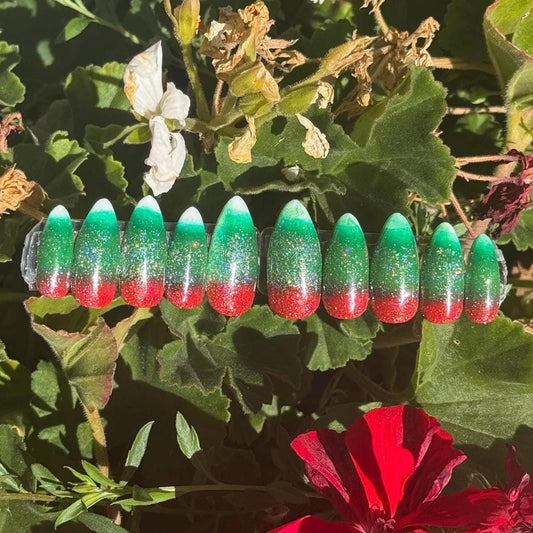 Christmas Candy Corn | Christmas Series | Press-On Nail Set