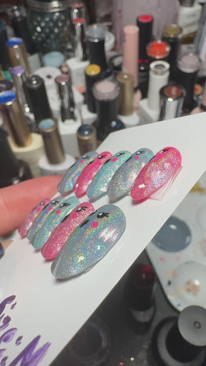 Blushing Ghosts | Halloween Series | Press-On Nail Set